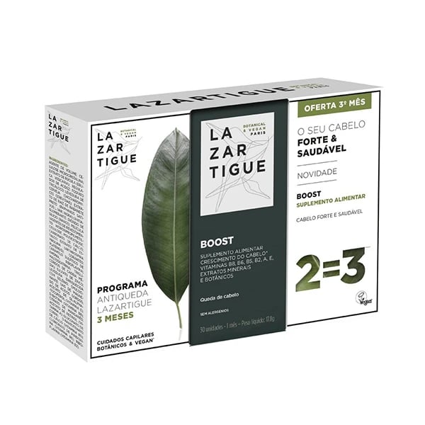 Lazartigue Boost Programa Anti-Queda 3x30 Comprimidos Promoção 2=3